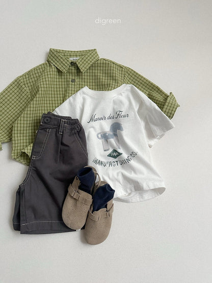 digreen picnic check shirt (85-130cm)