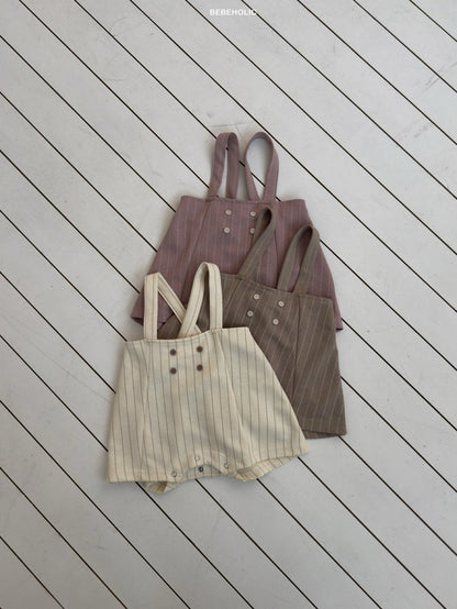 bebeholic stitch suspender pants (3-18m)