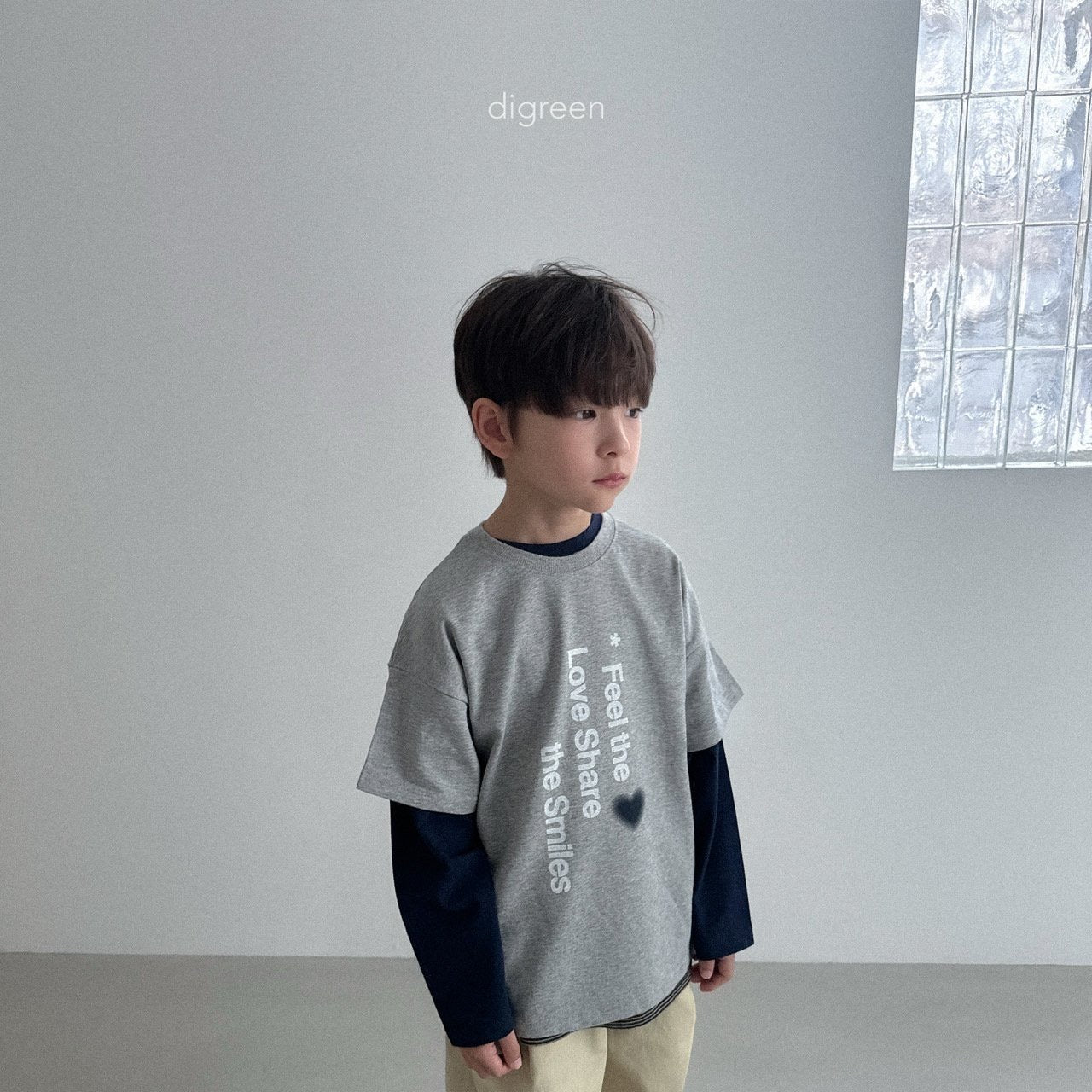 digreen love share t-shirt (90–130cm)