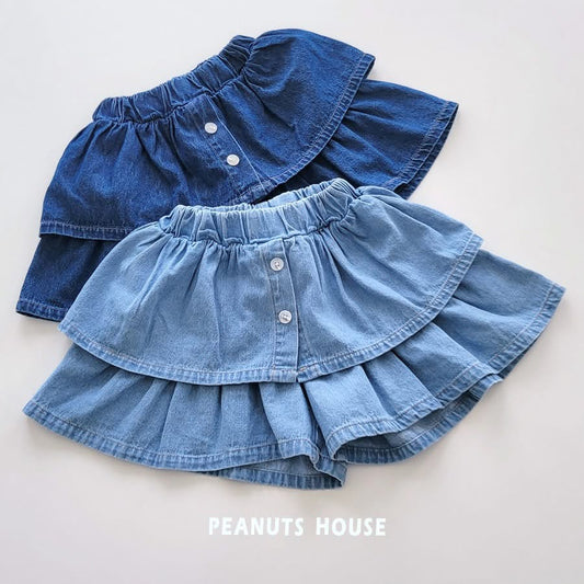 Peanuts 雙層牛仔裙褲 (85-140cm)