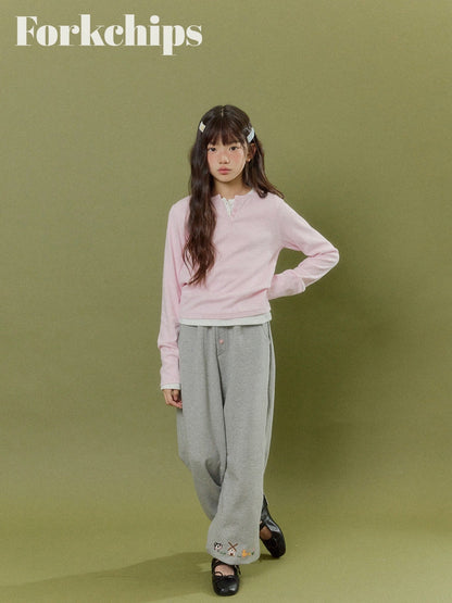 FORKCHIPS peach snap t-shirt (95-160cm)