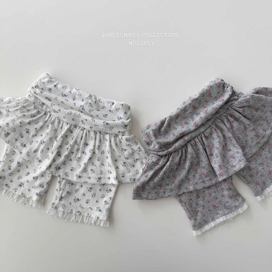 melikey shirred 5short skirt leggings (~80-140cm)
