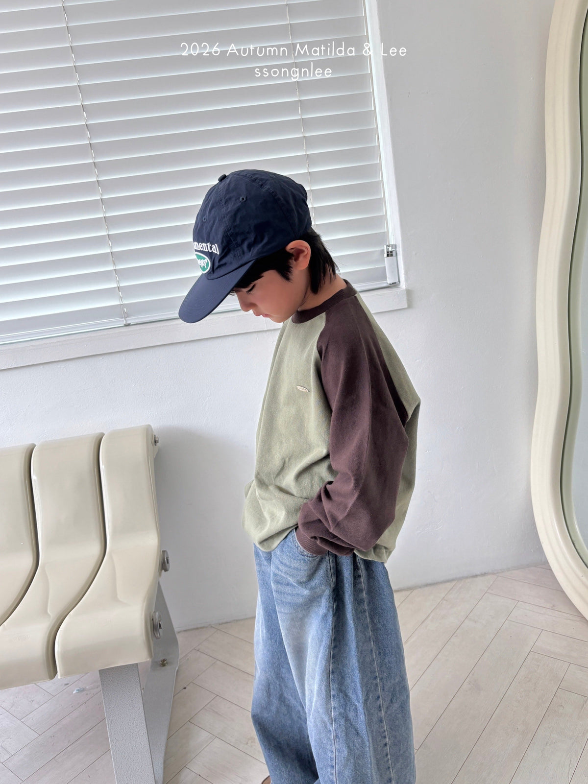 matilda&lee color matching raglan tee (85-165cm)