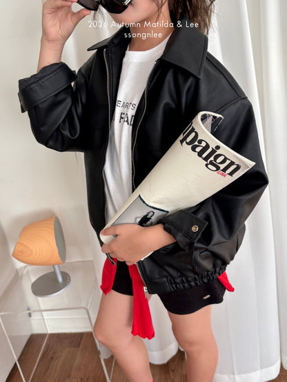 matilda&lee leather blouson (85-165cm)
