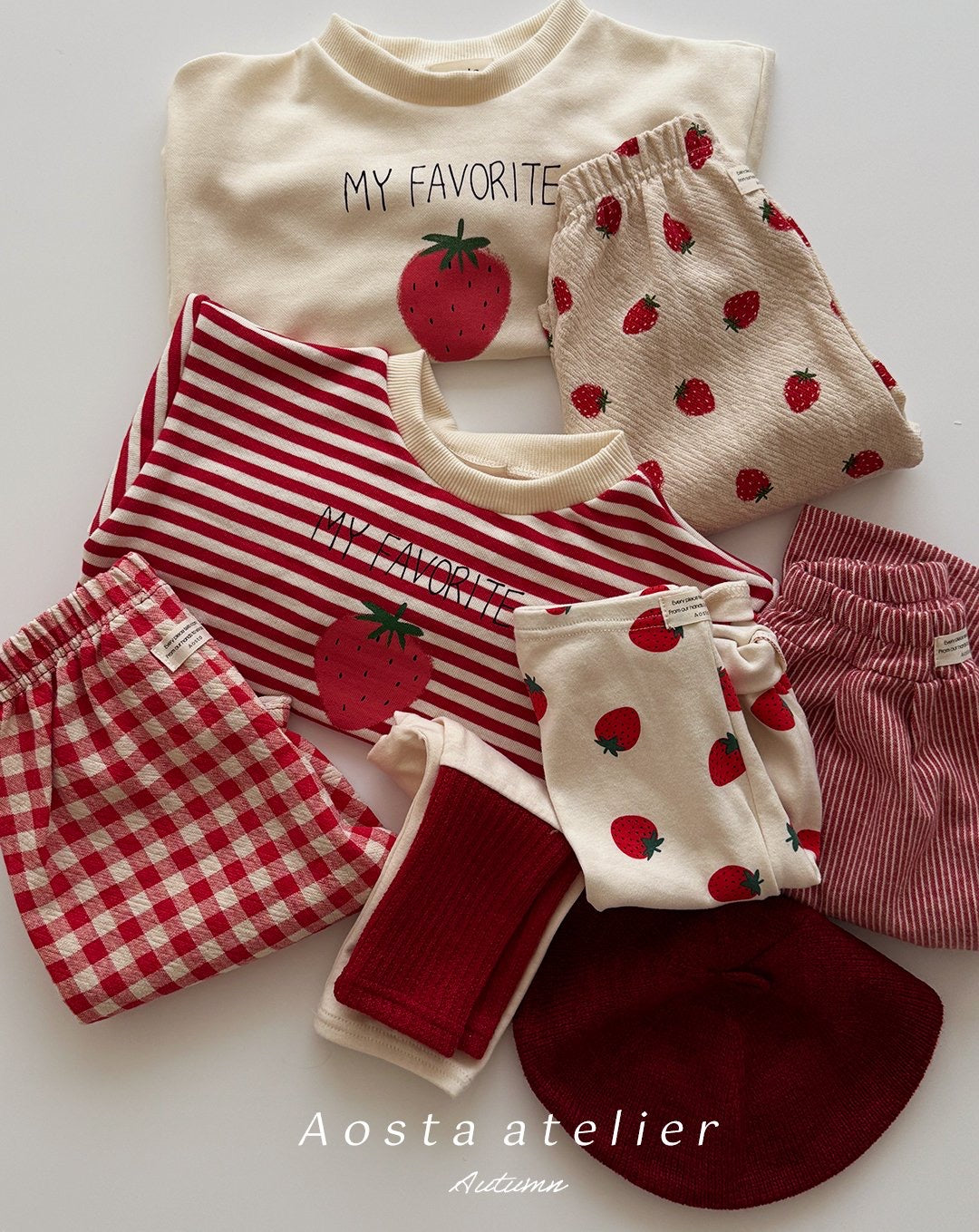 Aosta strawberry leggings (~70-115cm)
