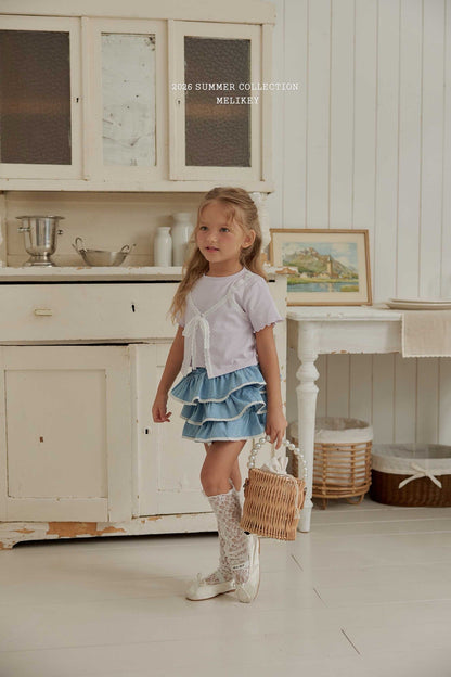 melikey lace denim cancan skirt (~80-140cm)