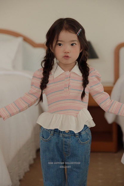 melikey diagonal frill collar t (~80-140cm)