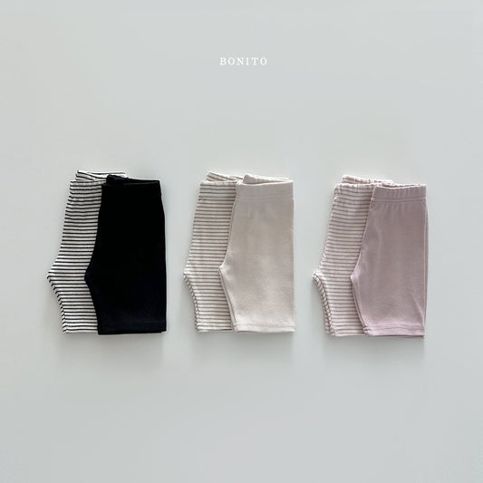 Bonito 1+1素色條紋單車褲組合 (Bebe-kids 70-120cm)