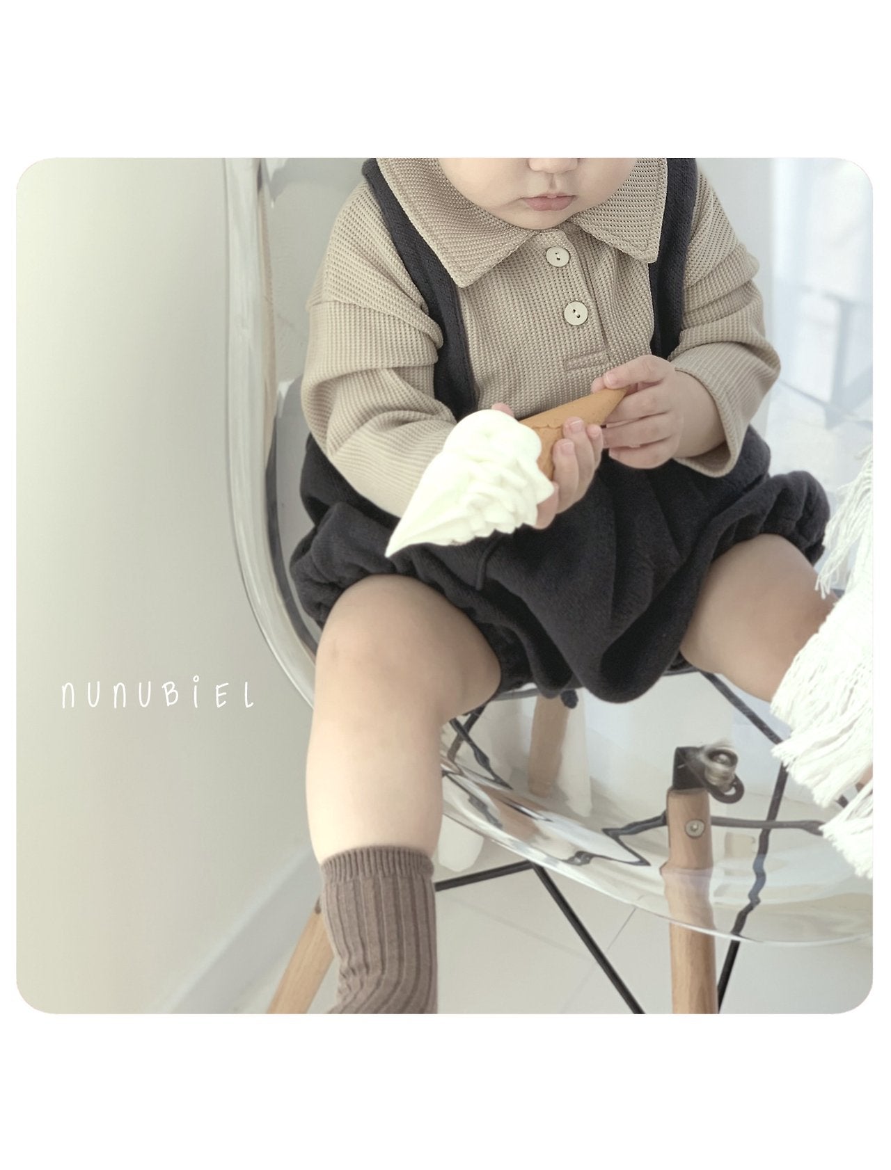 nunubiel bebe waffle shirt (~70-80cm)