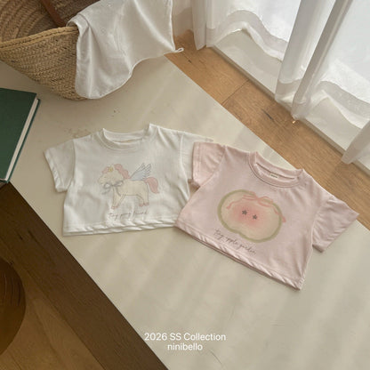 ninibello apple pony crop tee (80-130cm)