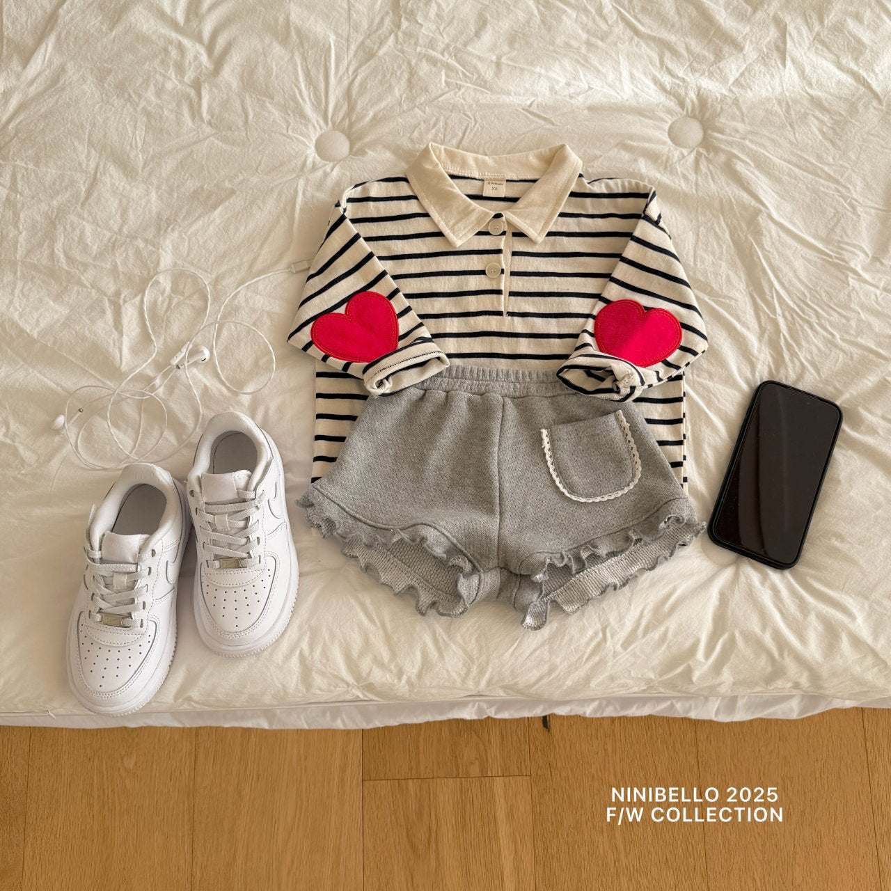 ninibello bread and rice cake collar tee (80-130cm)