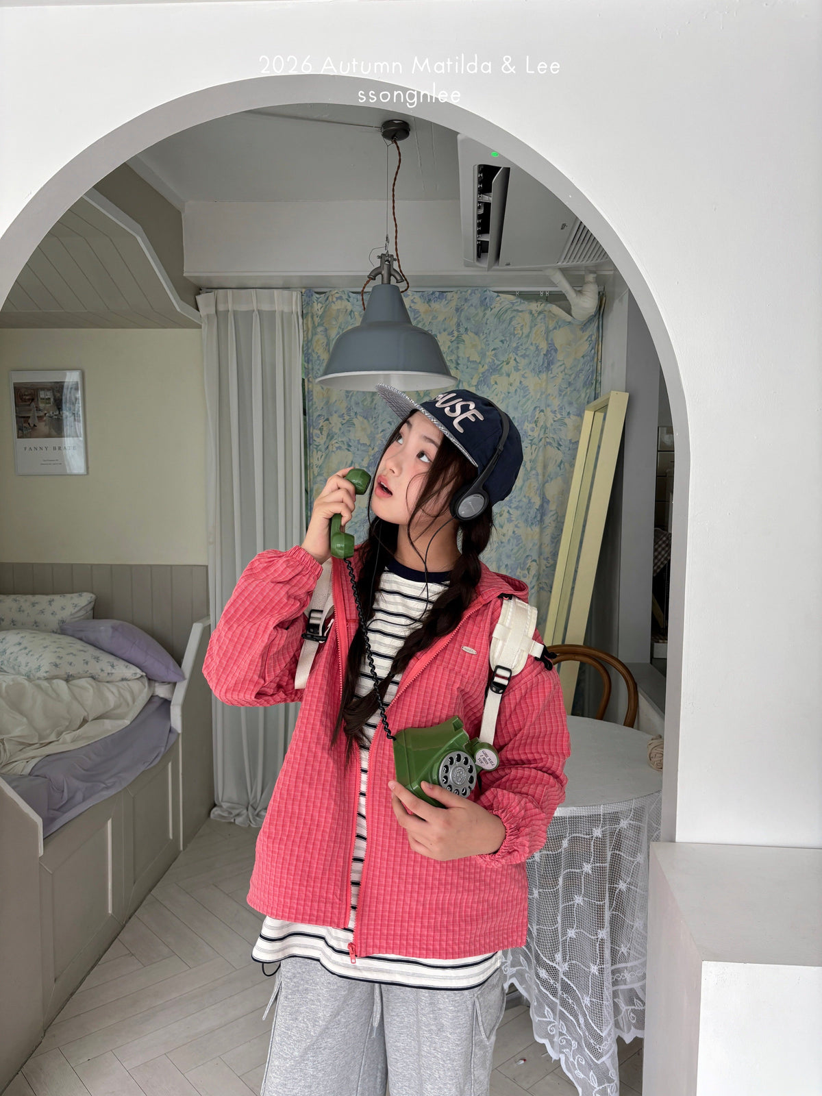 matilda&lee check hood jumper (85-165cm)