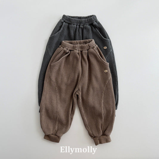ELLYMOLLY king wafflement jogger pants (90-160cm)