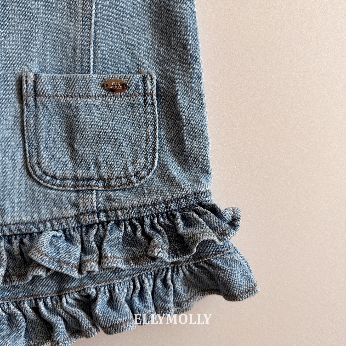 ELLYMOLLY denim little pocket ops (90-145cm)