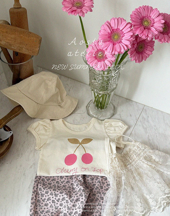 Aosta cherry puff t (70-110cm)