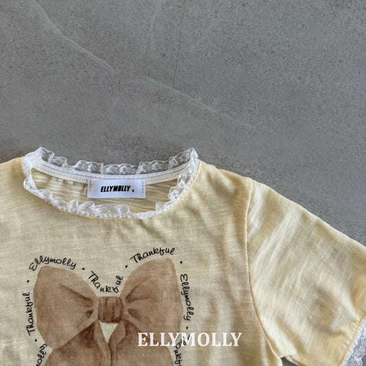 ELLYMOLLY slab ribbon t-shirt (90-145cm)