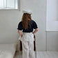 ELLYMOLLY natural pin tuck frill pants (90-145cm)