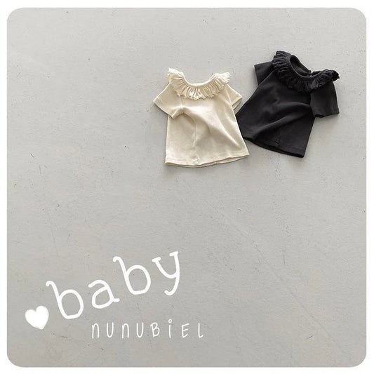 Nunubiel bebe ribbed frill t-shirt (6-18m)