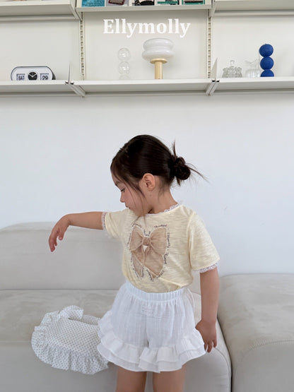 ELLYMOLLY slab ribbon t-shirt (90-145cm)