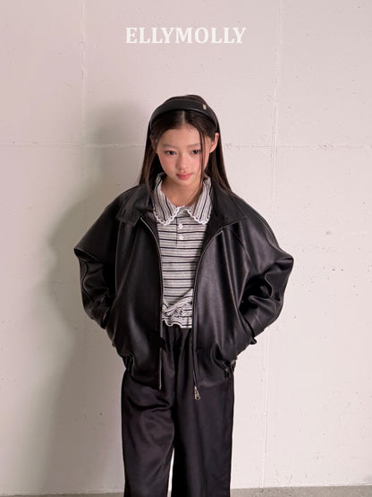 ELLYMOLLY curling collar frill t (90-145cm)