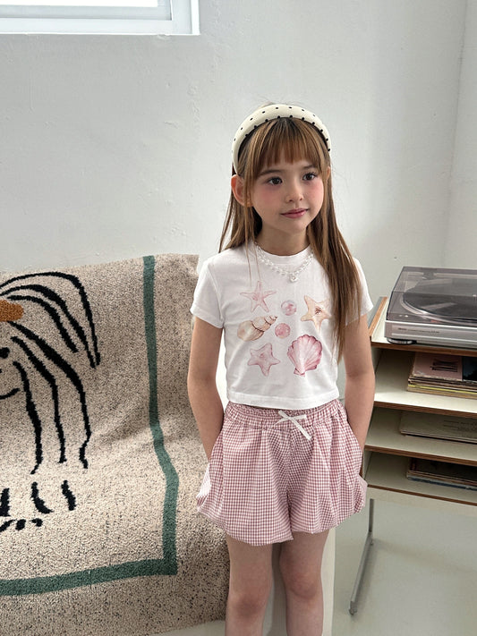ELLYMOLLY shell crop tee (90-145cm)