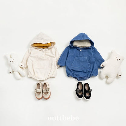 oottbebe stitch hood suit(3-12m)