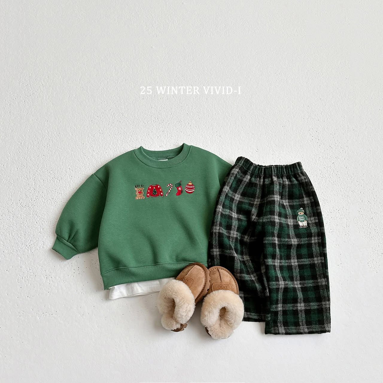 Vivid 馴鹿聖誕襪上衣 (75-135cm)