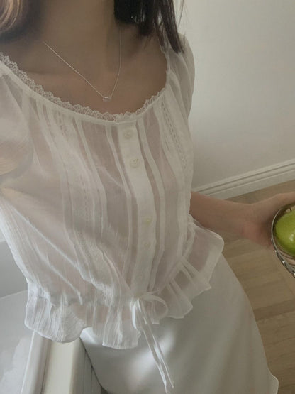甜美天絲blouse *共3色