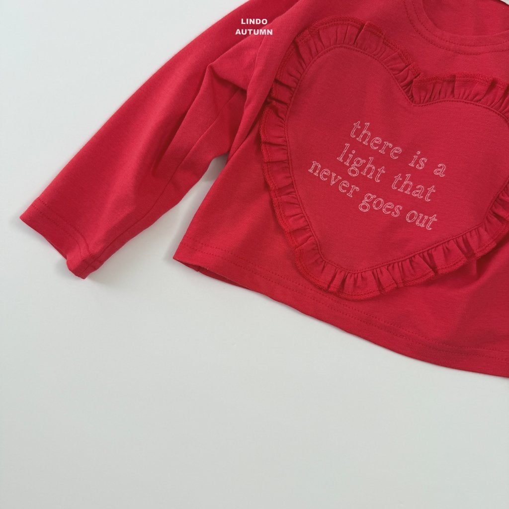 LINDO heart fril tee (80-125cm)