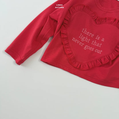 LINDO heart fril tee (80-125cm)