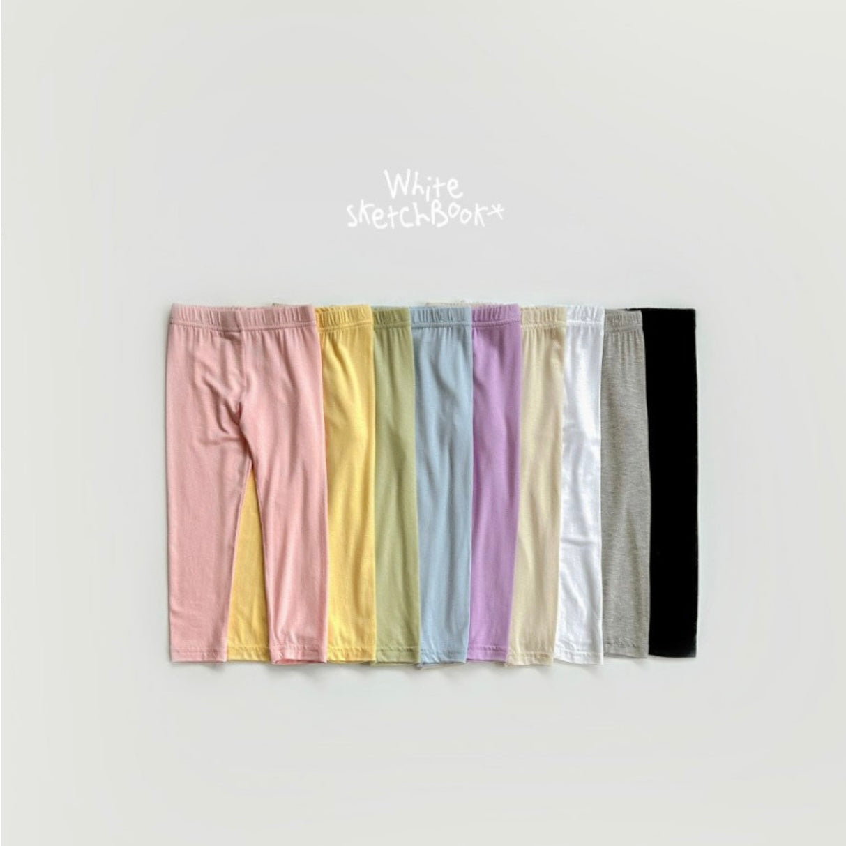 WhitesketchBook color leggings (90-140cm)