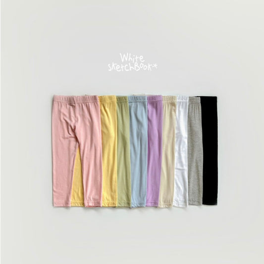 WhitesketchBook color leggings (90-140cm)
