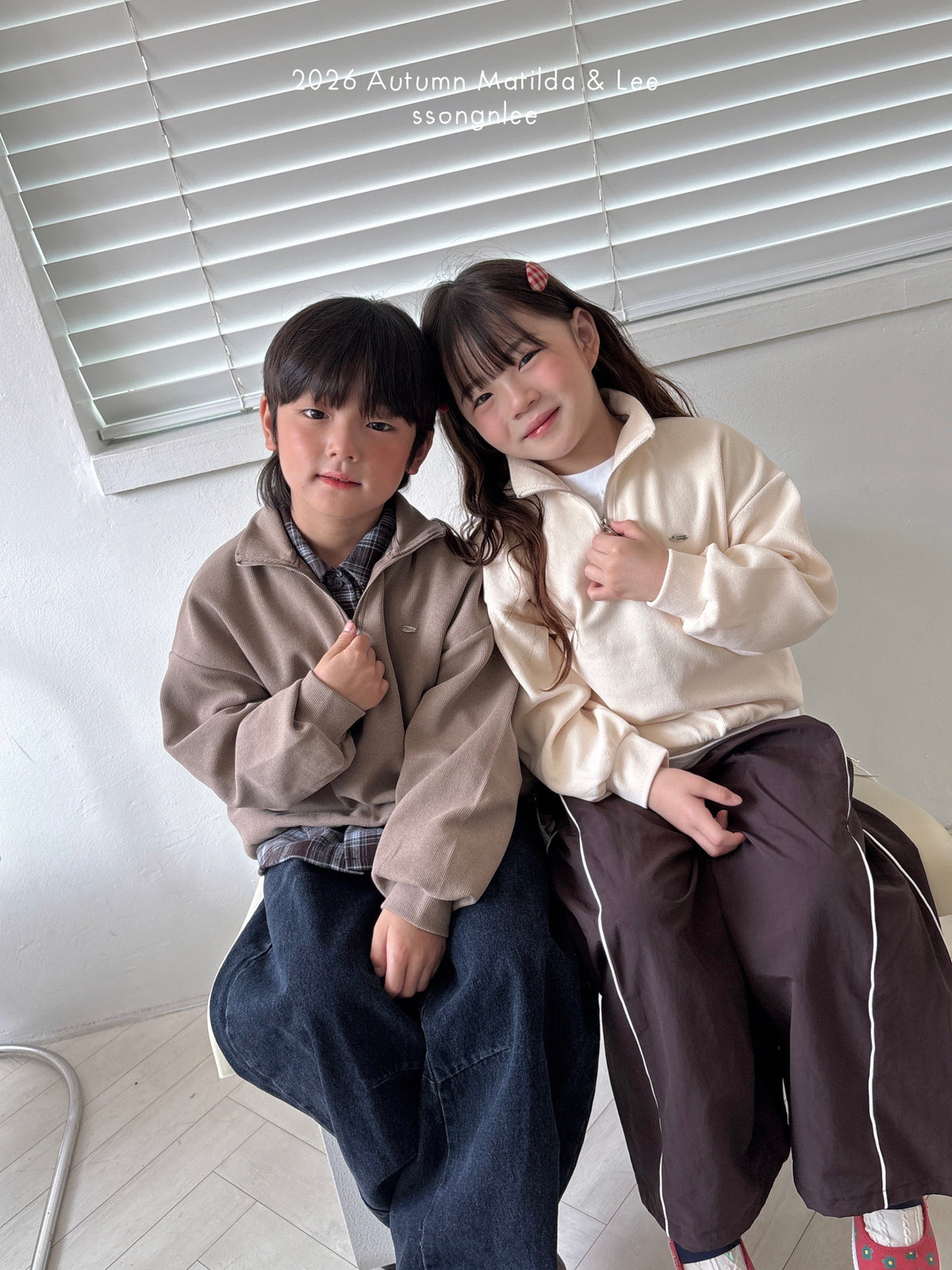 matilda&lee half zip up knit (85-165cm)