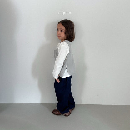 digreen button vest (90-130cm)