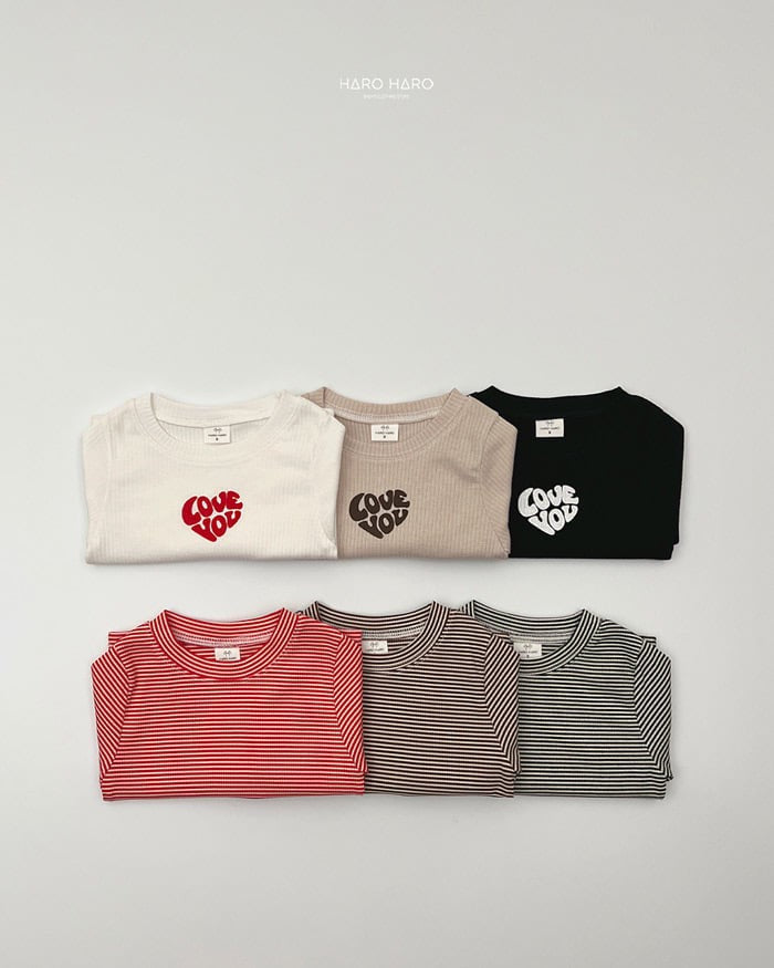 HAROHARO 1+1 love you tee (85-140cm)