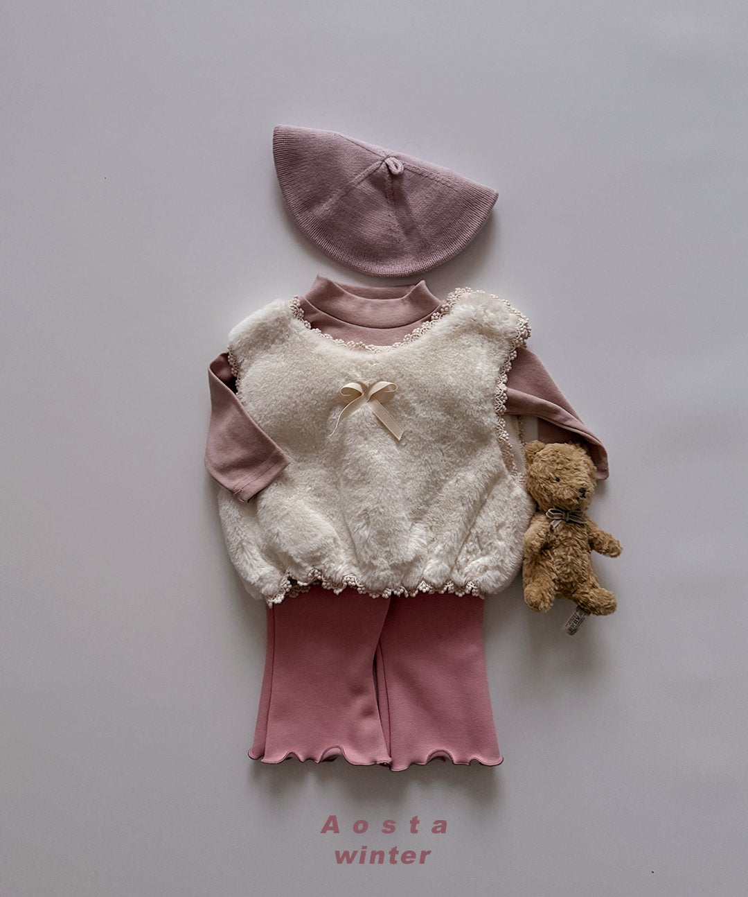 Aosta fur ribbon vest