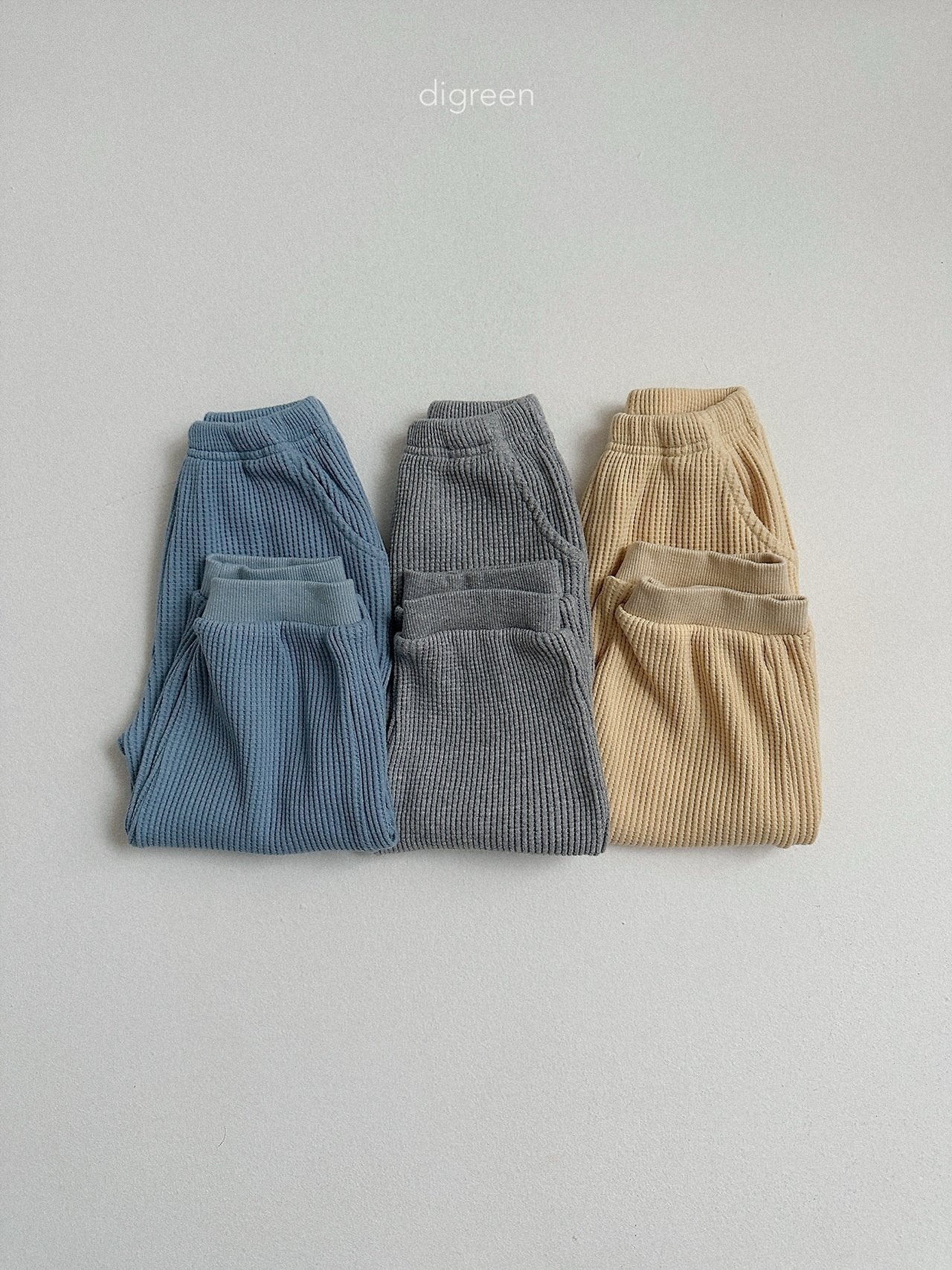 digreen flat waffle pants (85-130cm)