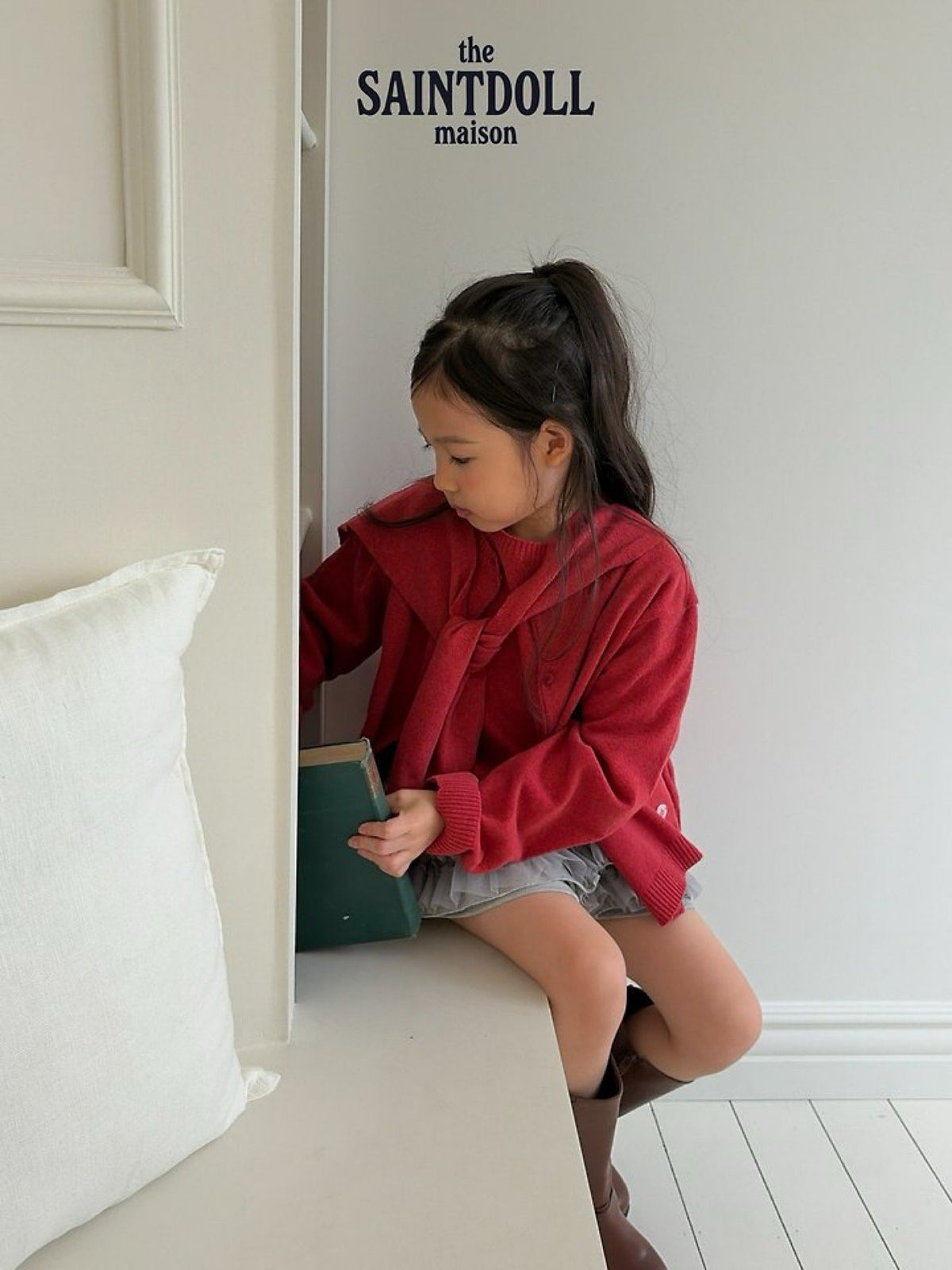 saintdoll knit shawl (kids & mom)