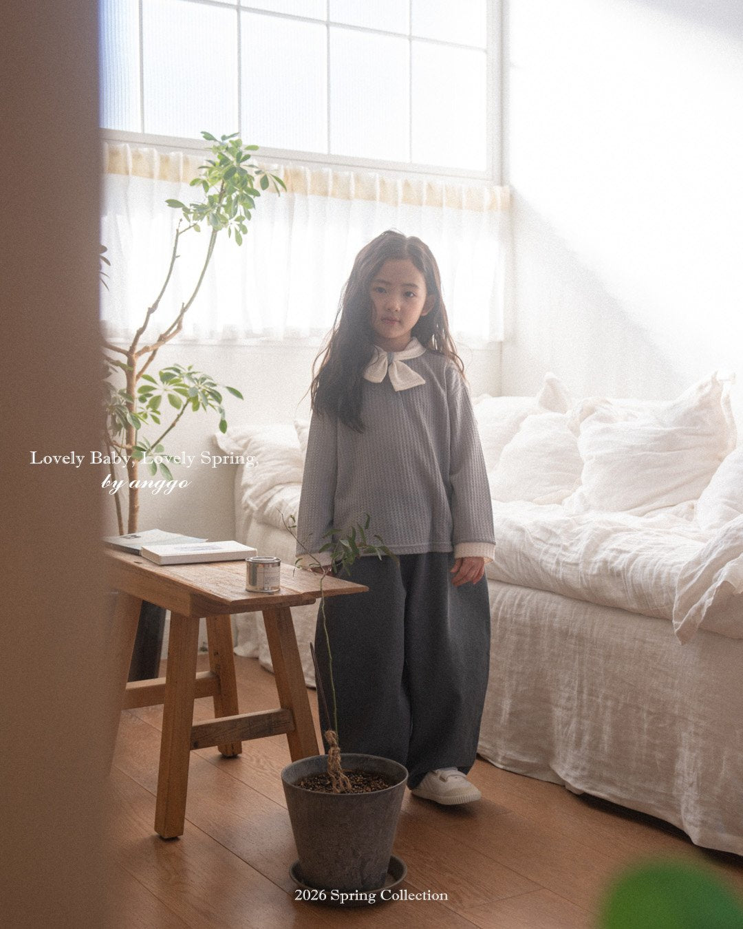 anggo cream bun t-shirt (80-120cm)