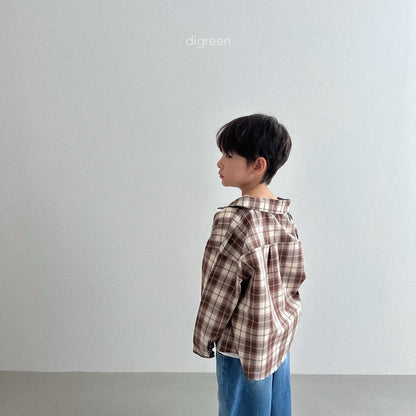 digreen plaid shirt (90-130cm)
