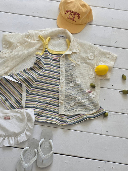 ELLYMOLLY flower resort shirt (90-145cm)