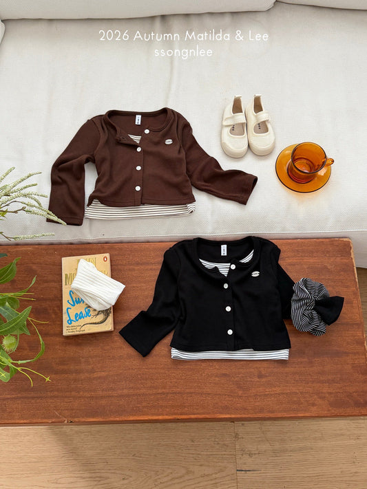 matilda&lee stripe layered cardigan (85-165cm)