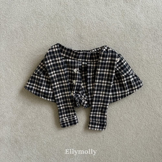 EllyMolly 格紋假兩件設計裙褲 (90-160cm)