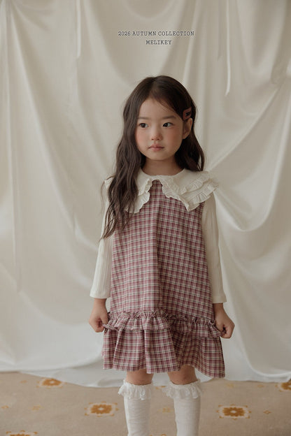 melikey check frill ops (~80-140cm)