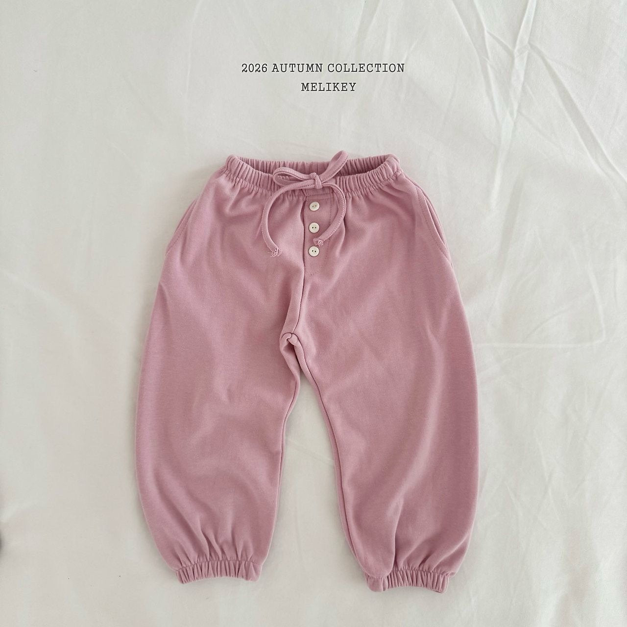 melikey button jogger pants (~80-140cm)