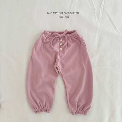 melikey button jogger pants (~80-140cm)