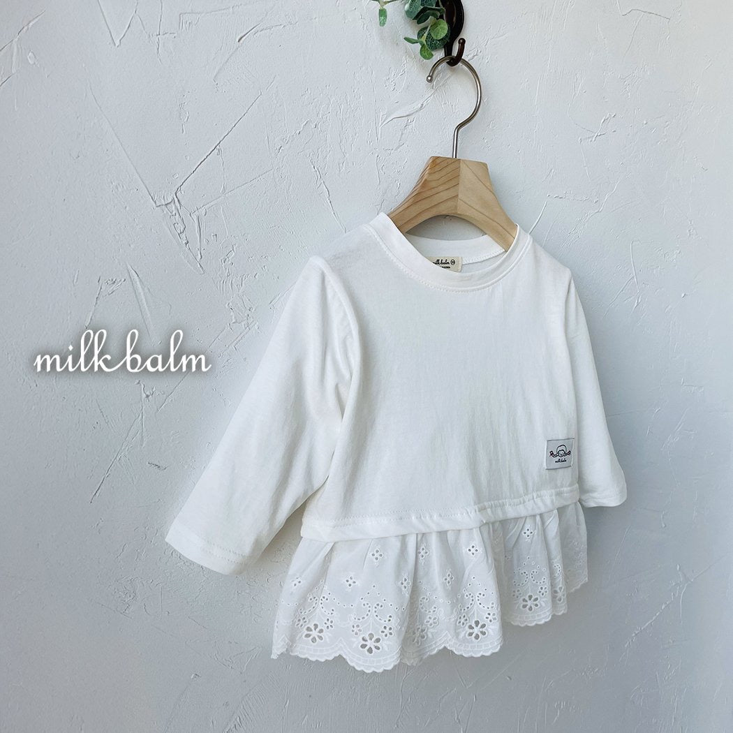 milkbalm milk layered tee (75-125cm)