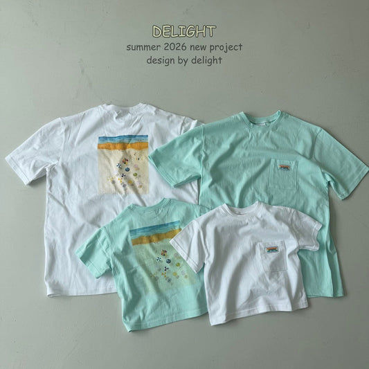 Delight 親子款小口袋沙灘Tee (kids & adult )