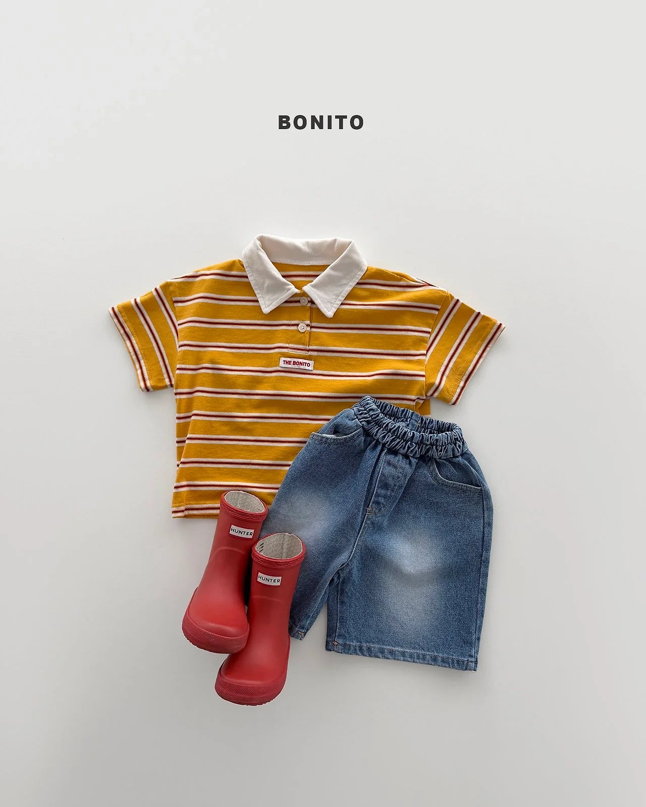 Bonito bermuda brushed denim pants (~80-140cm)