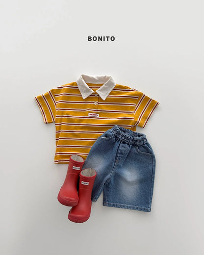 Bonito bermuda brushed denim pants (~80-140cm)